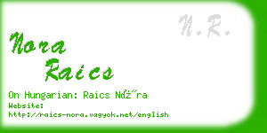 nora raics business card